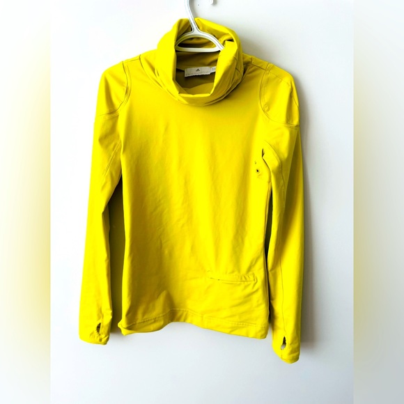 Adidas by Stella McCartney Long Sleeve Turtleneck Shirt Green-Yellow - Picture 3 of 4